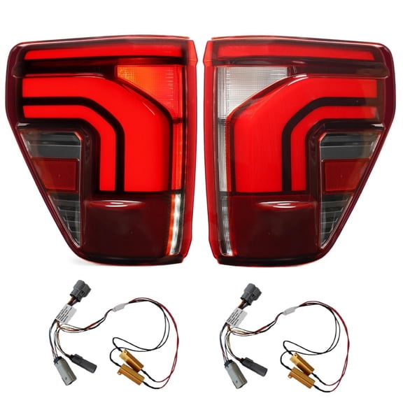 For 2024 2025 2026 Ford F-150 Halogen Upgrade Full LED Tail Light W/ BLIS Pair