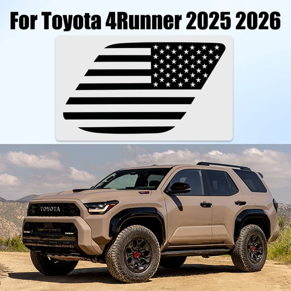 For 2025 2026 Toyota 4Runner Accessories Rear Window American Flag Vinyl Decal