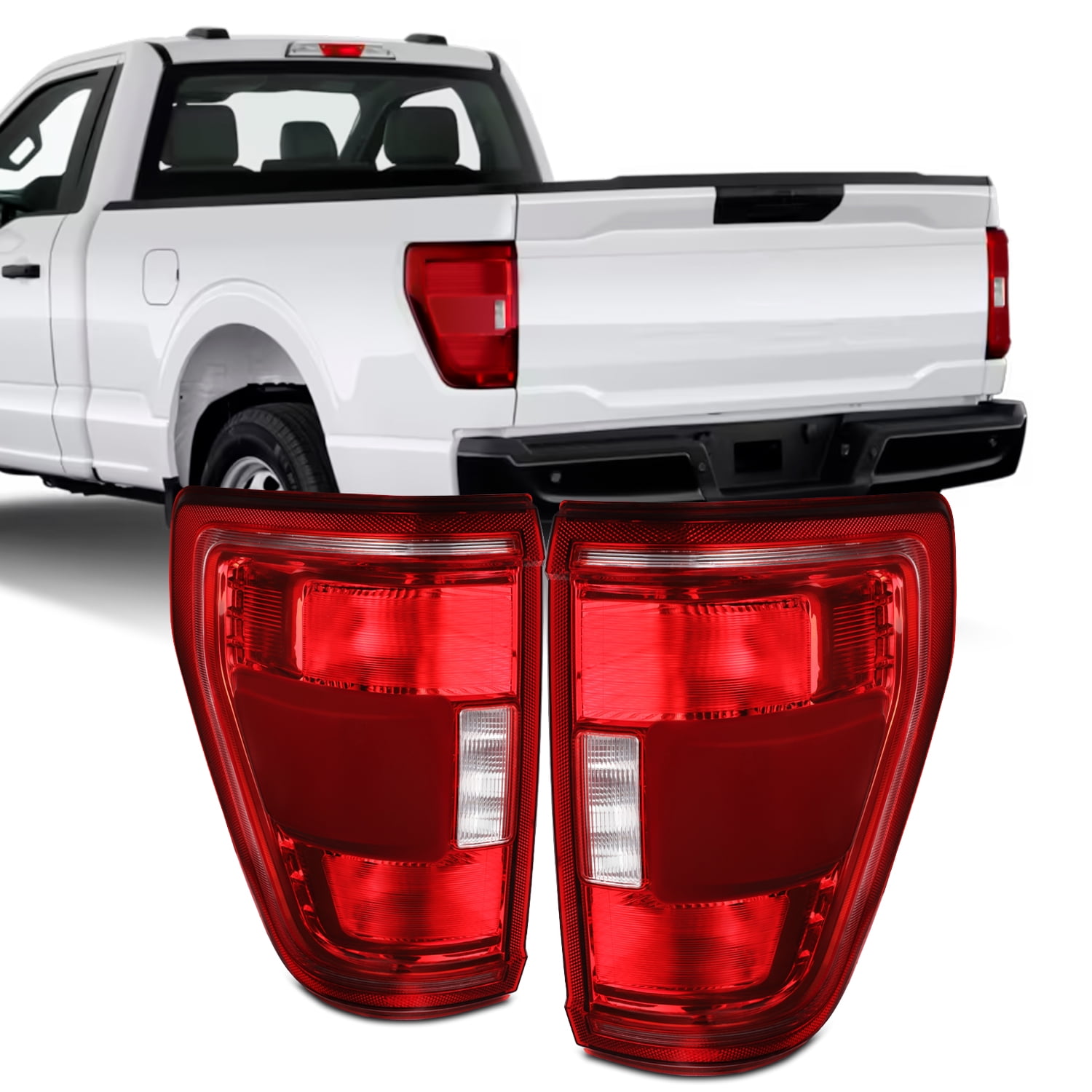For 2122 Ford F150 XLT 2023 LARIAT/TREMOR Halogen Tail Lights w/Blind
