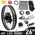 thumbnail image 1 of For 26" 48V 1500W E-Bike Fat Tire Bicycle Rear Wheel Hub Motor Conversion Kit, 1 of 17