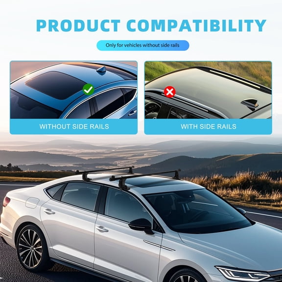 For 3 Series E36 E46 E90 54" Roof Rack Crossbars Luggage Cargo Carriers w/Locks