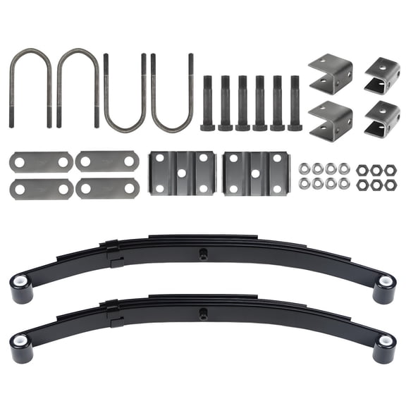 For 3500lb Single Trailer Axle Suspension Kit Leaf Spring U-bolt & Hanger Kits