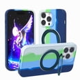 thumbnail image 1 of For 360° Rotatable Magnetic Ring Stand for iPhone 15 Pro Max Case Compatible with MagSafe,with Shockproof Silicone Slim Phone ,Colorful blue, 1 of 6