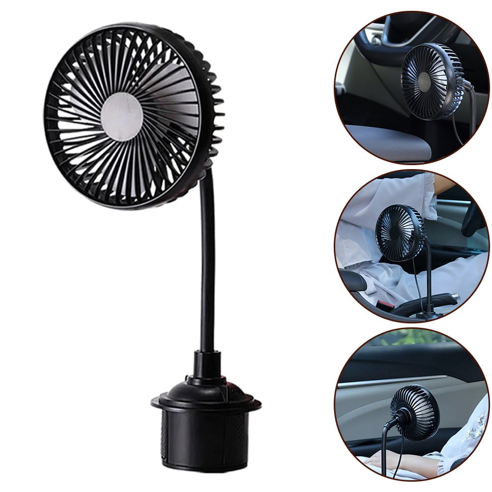 For 360° Rotatable Usb Car Cooling Fan With Adjustable 3-Speed, Portable And