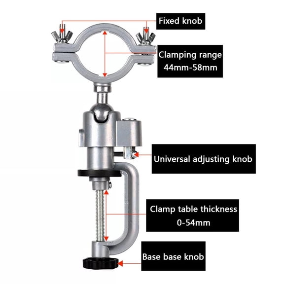 For 360 Rotating Bench Clamp Vises Grinder Holder Drill Stand Aluminum Alloy F Table B