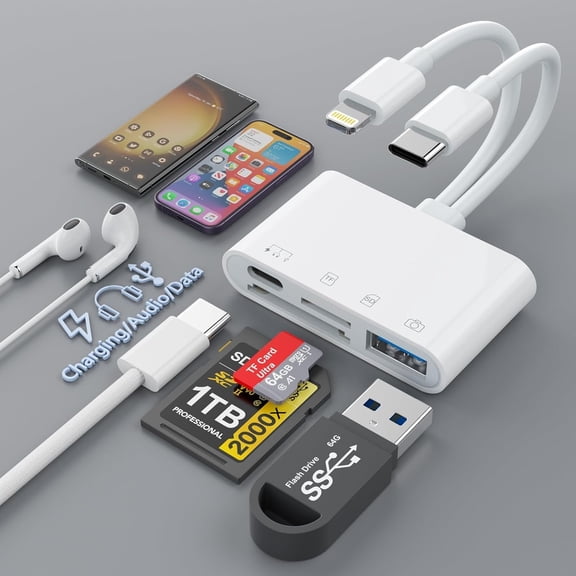 For / 4-in-2 card reader, [certified] / to card adapter, with - 4 slots, camera card viewer memory card reader, suitable for /// plug and play