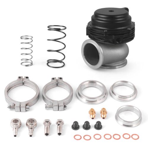 For 44MM Wastegate External Turbo w/ TIAL V-Band Flange Spring MV-R 14PSI Black