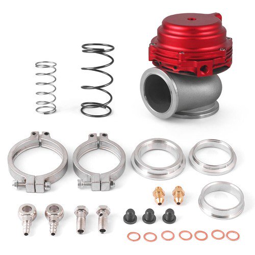 For 44MM Wastegate External Turbo w/ TIAL V-Band Flange Spring MV-R 14PSI Red