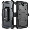thumbnail image 1 of For 5.5" LG XPower2 Combo Holster Belt Clip Kickstand Dual Layer Protective Case Raised Bevel Design Enhance Camera and Screen Protection Shockproof Heavy Duty Impact Bumper Phone Case [Black], 1 of 4