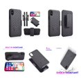 thumbnail image 1 of For 5.8" Apple iPhone X Built-in Kickstand 2-Layer Protections Hard Back Cover Shockproof Resistant Belt Clip Heavy Duty Impact Bumper Phone Case [Black], 1 of 4