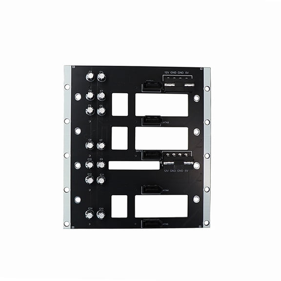 For 5-Disk SATA HDD / SSD Backplane, NAS Chassis Expansion Board, SATA 6Gbps, with 4-Pin Power
