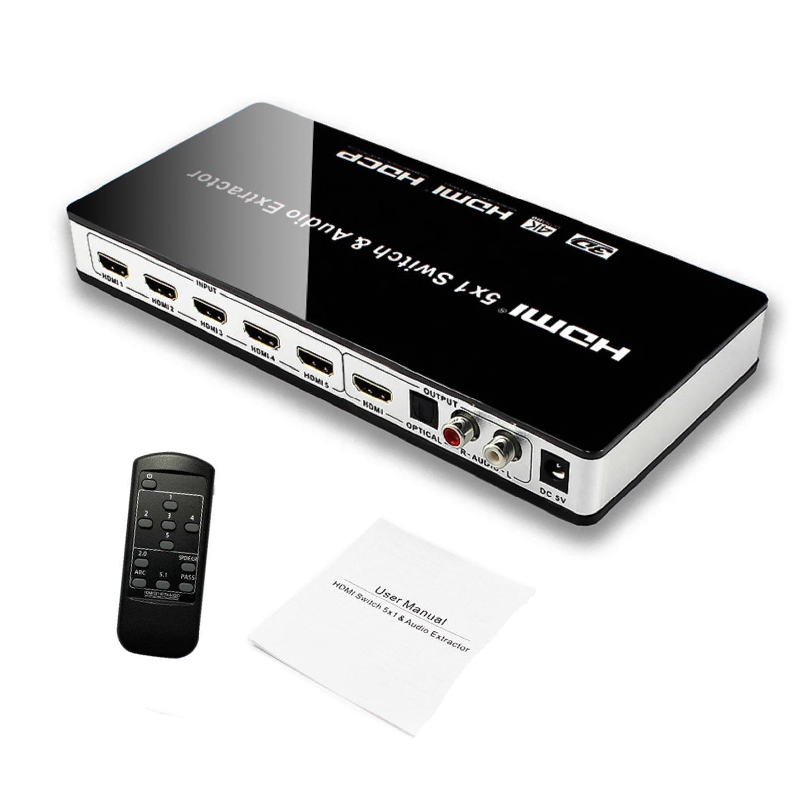 Extractor Remote Switch For 5x1 HDMI Switch & Audio Extractor Ultra HD 4K2K, 3D 1080p/24 ...