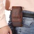 thumbnail image 1 of For 6.5 inch Mobile Phone Cowhide Texture Oxford Cloth Waist Bag, 1 of 8