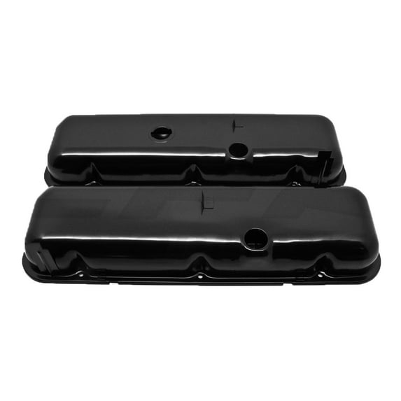 Cobra-Tek For 65-72 Chevy BB Big Block 396-427-454 Tall Oem Style Steel Valve Covers Black