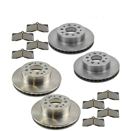 For 65-82 Corvette Front & Rear Semi Metallic Disc Brake Pad & Rotor Kit w/s Fits select: 1969-1982 CHEVROLET CORVETTE