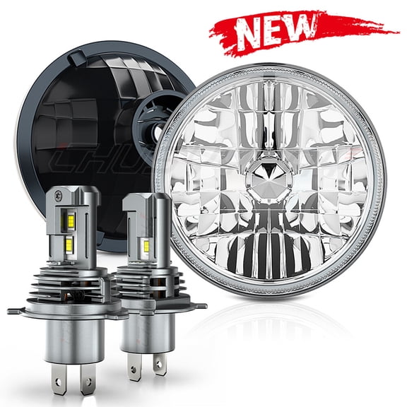 For 67-81 Chevrolet Camaro Z28 SS RS 7"inch Round LED Headlight Hi-Lo Beam DRL