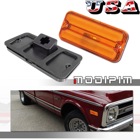 For 68-72 for Chevrolet C10 GMC Pickup Trucks LED Side Marker Turn Signal Amber for Chevrolet -