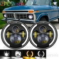 thumbnail image 1 of For 69-78 Ford F100 F150 F250 Pair 7inch Round LED Headlights Halo High Low Beam, 1 of 6