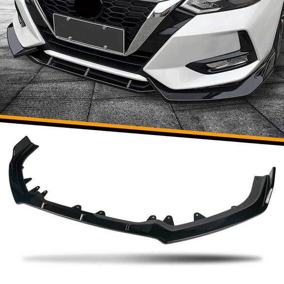 For 7th Nissan Altima 2019-2023 Front Bumper Lip Body Kit Lower Chin Spoiler Glossy Black