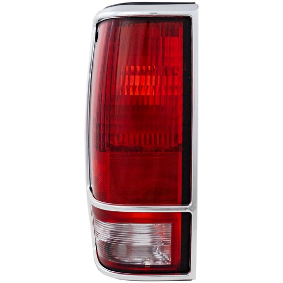 For 82-93 S10 Sonoma Pickup Taillight Taillamp w/Chrome Trim w/o Bulb Left Side
