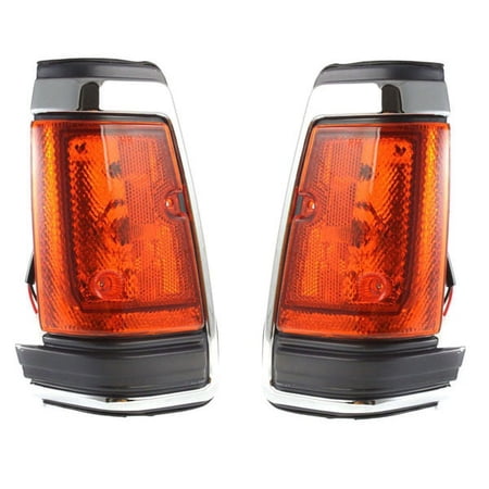 For 83-86 720 Pickup Truck Corner Turn Signal Park Light Lamp Assembly Set Pair