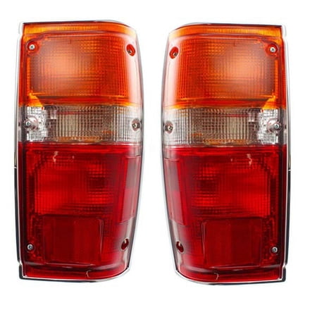 For 84-89 4Runner & 84-88 Toyota Truck Chrome Trim Taillight Taillamp SET PAIR