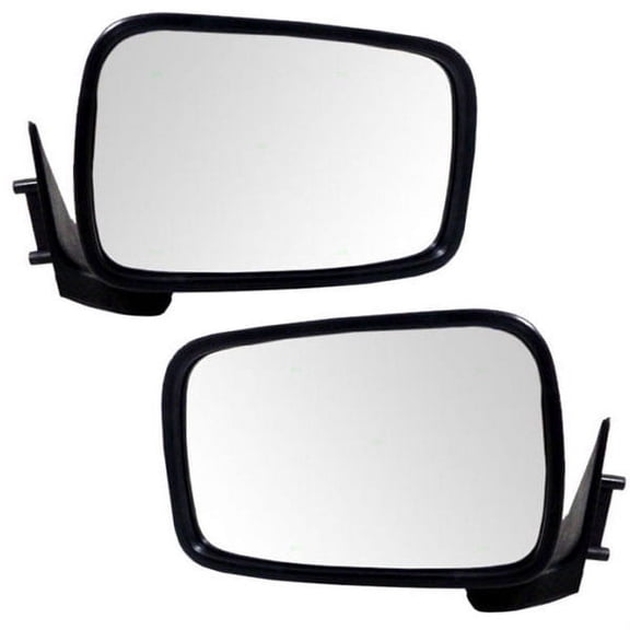For 86-93 Mazda Pickup Truck Rear View Door Mirror Manual Black Folding PAIR SET