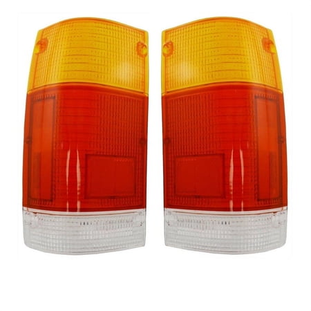 For 86-93 Mazda Pickup Truck Taillight Taillamp Rear Light Lamp Lens SET PAIR