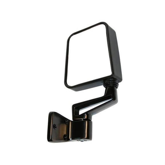For 87-02 Wrangler Rear View Door Mirror Manual Black Folding Metal Right Side
