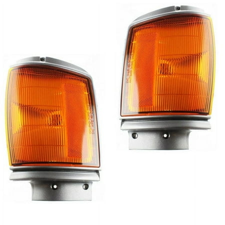 For 87-88 Pickup Truck RWD Corner Turn Signal Park Light Lamp Assembly Set Pair