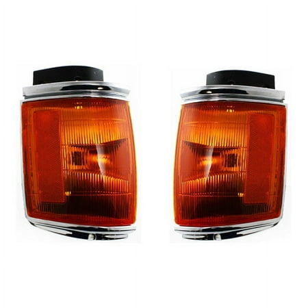 For 87-88 Toyota Pickup Truck RWD Corner Turn Signal Park Light Lamp Set Pair