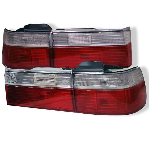 For 90-91 Honda Accord 4dr. Sonar Euro Tail Lights (Red/Clear) YD-ALT-HA90-RC