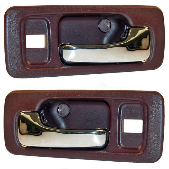 For 90-93 Accord Red Inside Inner Interior Door Handle Left Right Side SET PAIR