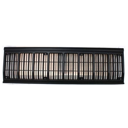 For 91-96 Cherokee Front Face Bar Black Grill Grille Assembly Black Shell Insert