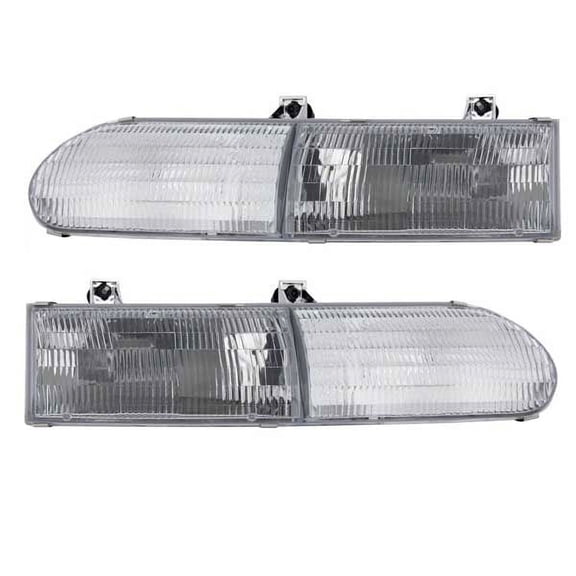 For 92-95 Taurus GL LX Headlight Headlamp Head Light Lamp Left & Right Set PAIR