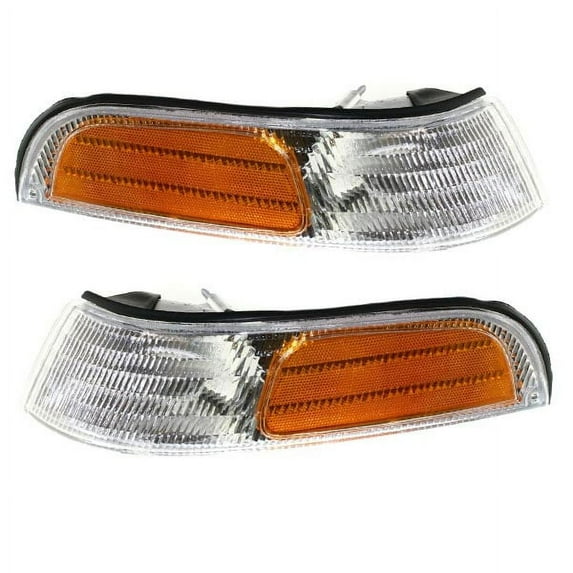 For 92-97 Crown Vic Park Corner Light Turn Signal Marker Lamp Assembly Set PAIR