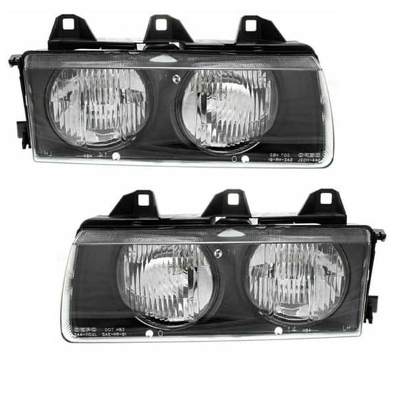 For 92-99 BMW 3-Series Headlight Headlamp Halogen Front Head Light Lamp SET PAIR