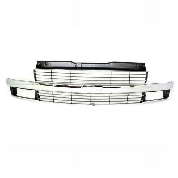 For 95-05 Astro Van (w/Composite Headlights) Front Grille Assembly Chrome/Silver