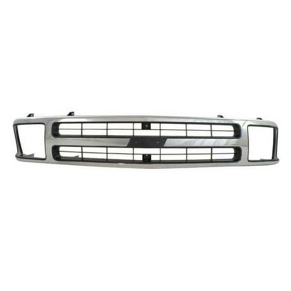 For 95 96 97 Chevy S10 Blazer Front Grille Assembly Chrome Shell w/Black Insert