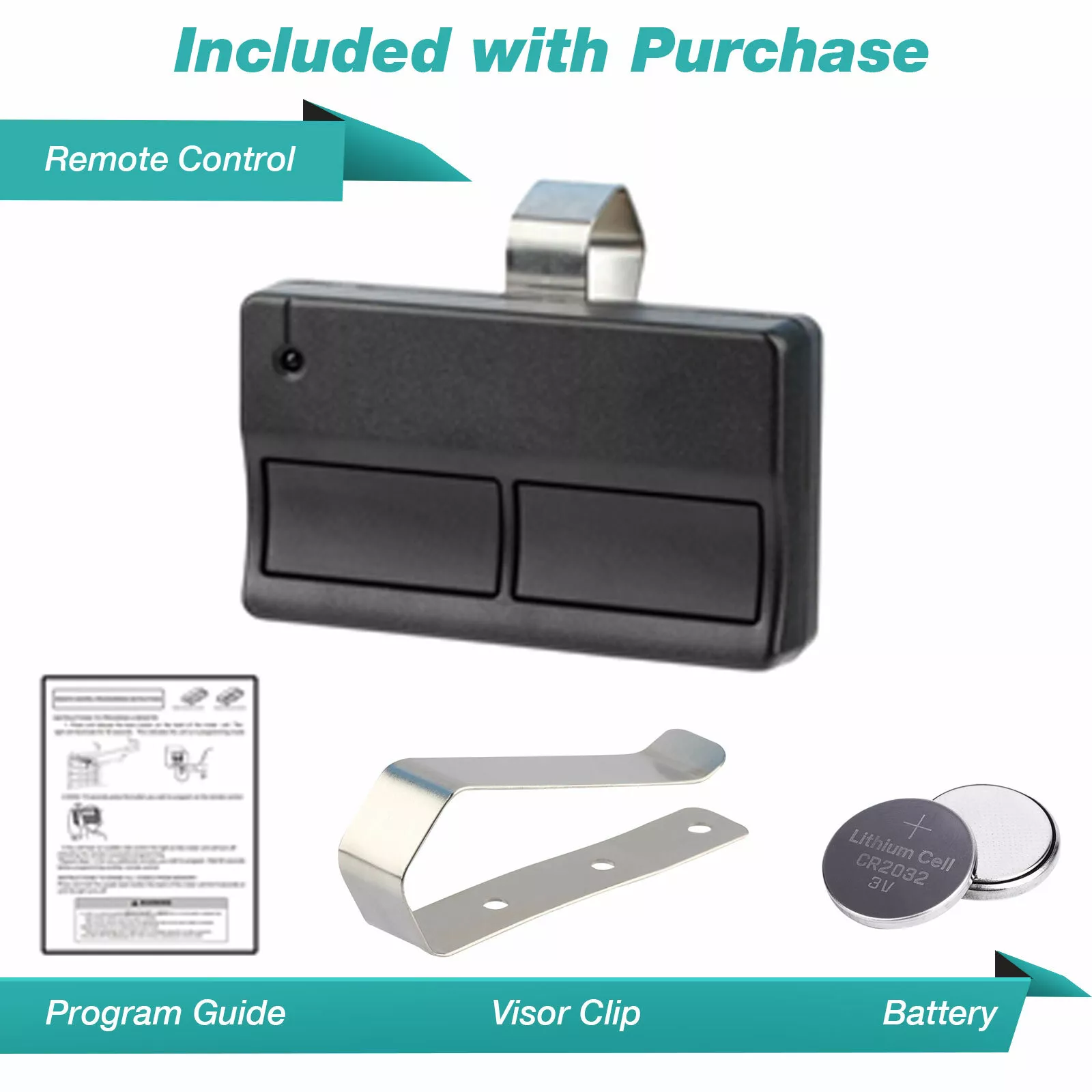 For 953D 953Cd Chamberlain Compatible 2 Button 315Mhz Garage Door Opener Remote