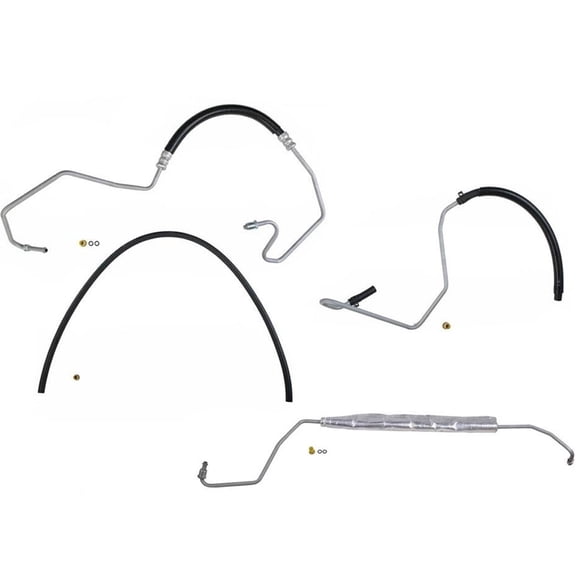 For 96-00 Chevy C2500 Rear Wheel Drive Pump To Hydro Power Steering Hoses 4Pc Kt