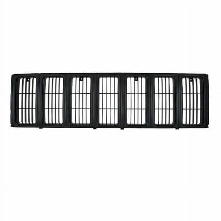 For 97-01 Cherokee Classic, Country, Limited Front Grille Insert Assembly Black