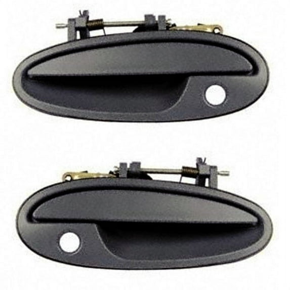 For 97-05 Park Ave Front Black Outside Exterior Door Handle Left Right SET PAIR