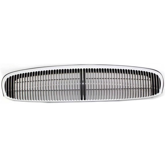 For 97-05 Park Avenue 3.8L Sedan Front Grille Assembly Chrome Shell Black Insert