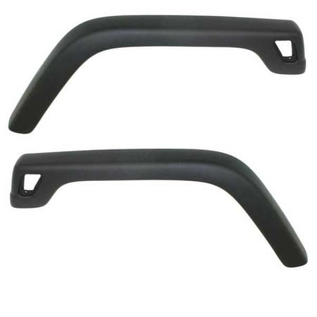 For 97-06 Wrangler Front Fender Flare Wheel Opening Molding Trim Arch SET PAIR