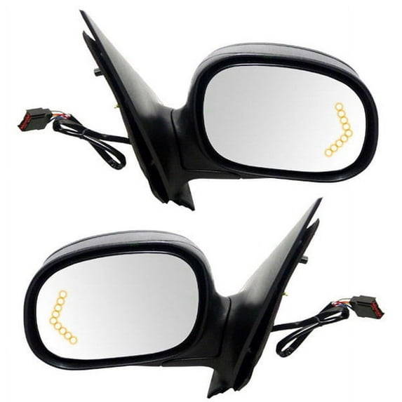 For 97-99 Expedition Rear View Door Mirror Power Non-Heat w/Turn Signal PAIR SET