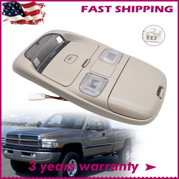 For 98-02 Dodge Ram 1500 2500 Overhead Console Dome Light Storage 55350657 US