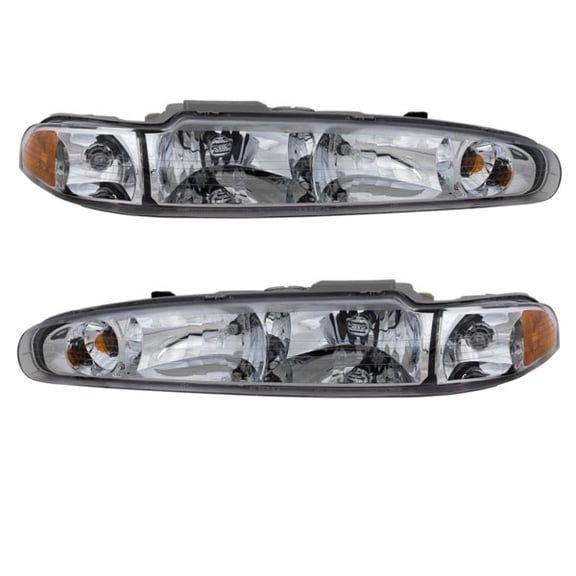 For 98-02 Olds Intrigue Headlight Headlamp Halogen Head Light with Bulb PAIR SET