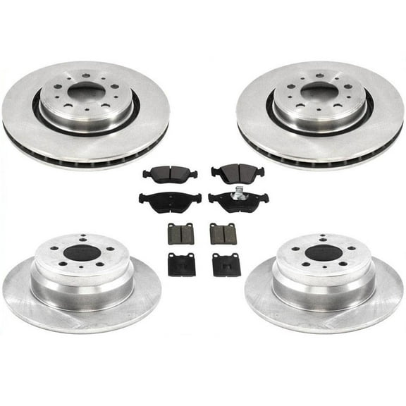 For 98-04 C70 Front Wheel Drive 16 Rim 302mm Front & Rear Brake Rotors & Pads