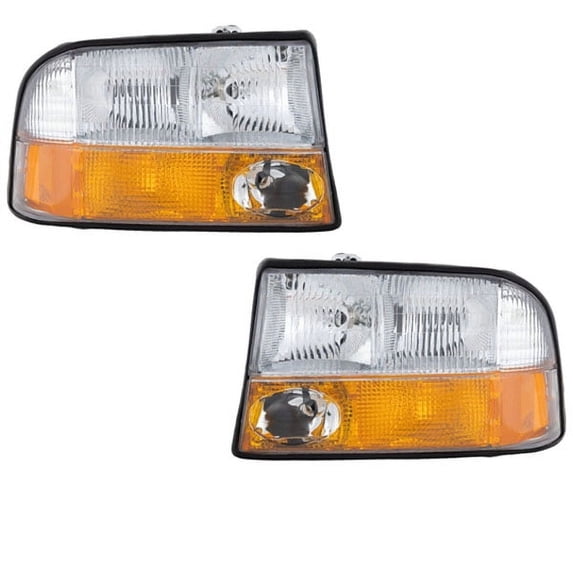 For 98-04 Sonoma Pickup Truck with Fog Lamp Headlight Head Light w/Bulb SET PAIR